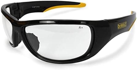 Dewalt Dominator Safety Glasses Dpg94 Unisex Adult Non Slip Polarized Mirrored Rubber Full Rim
