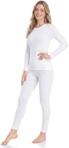 WEERTI Thermal Underwear for Women Long Johns with Fleece Lined Base Layer Women Cold Weather Top Bottom