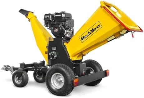MechMaxx 6 inch ZONSEN 459cc 15hp E-Start Gas Powered 4-Wheels Wood Chipper Shredder Mulcher with…