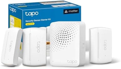 Tapo Door Sensor Starter KIT, Matter Compatible, 3X Smart Door Window Contact Sensor and 1x Smart Hub with Built-in Chime, Smart…