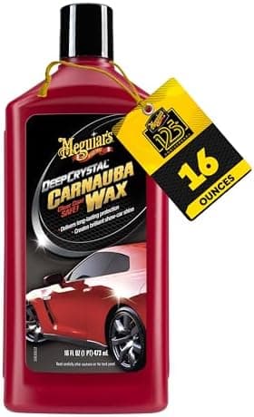 Meguiar's Deep Crystal Carnauba Wax, High-Grade Carnauba Liquid Car Wax for Long-Lasting Protection, Creates a Brilliant Shine…
