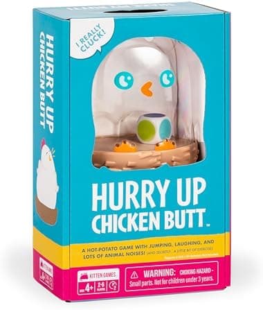 Exploding Kittens Hurry Up Chicken Butt 2-6 Players - Ages 4+ - 2 Minutes to Play - Hot Potato Style Card Game - Fun Card Game…