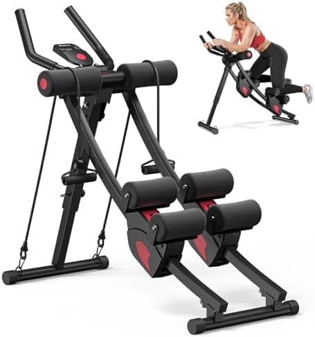 MERACH Ab Machine, Adjustable Ab Trainer Machine, AB Workout Equipment for Home Gym, Independent Dual Tracks for Mountain…