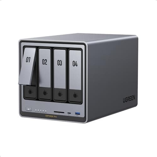 UGREEN NAS DXP4800 Pro 4-Bay Desktop Network Attached Storage, Intel Core i3-1315U 6-Core CPU, 8GB…