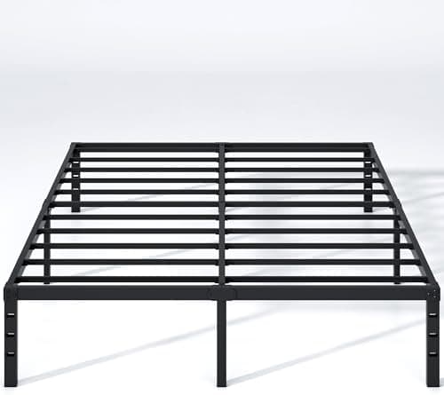 NEW JETO Metal Bed Frame,Queen Size Bed Frame with Storage Space,Heavy Duty Sturdy Mattress…