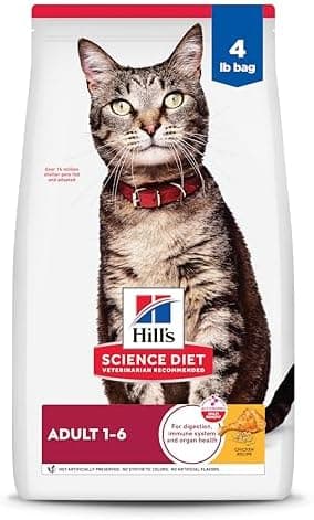 Hill's Science Diet Adult 1-6 Dry Cat Food, Chicken, 4 lb. Bag