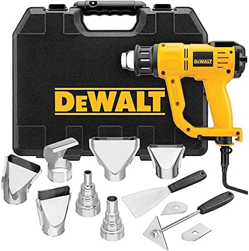 DEWALT Classic Heat Gun with LCD Display & Hard Case/Accessory Kit (D26960K), Yellow