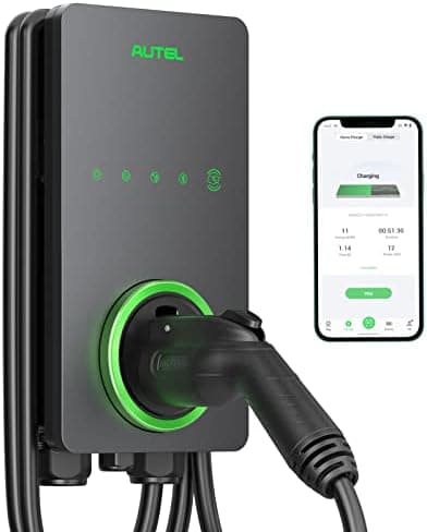Autel Level 2 EV Charger up to 50Amp, 240V, Indoor/Outdoor Car…