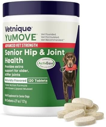 YuMOVE Senior Dog Joint Supplement, Advanced Vet Strength with ActivEase Green Lipped Mussel - Glucosamine for Dogs, Hyaluronic…