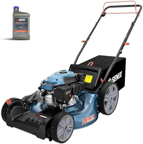 SENIX 21'' Self-Propelled Gas Lawn Mower (FWD), 170 cc 4-Cycle Engine 3.8 HP, 3-in-1…