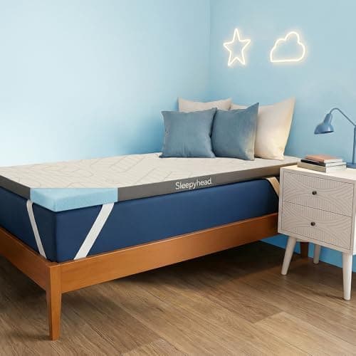Sleepyhead Twin XL Mattress Topper 2 Inch for College Dorm, Cooling Gel Memory Foam, Pressure Relief, Removable Washable Cover…