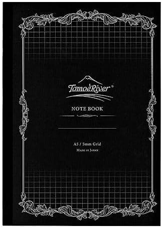 Tomoe River FP (52g/m2) Notebook by SANZEN, 5.85" x 8.27", 160 pages (80-Sheet), Soft Cover, 5mm Dotted, White (SR-A5NB-DW)
