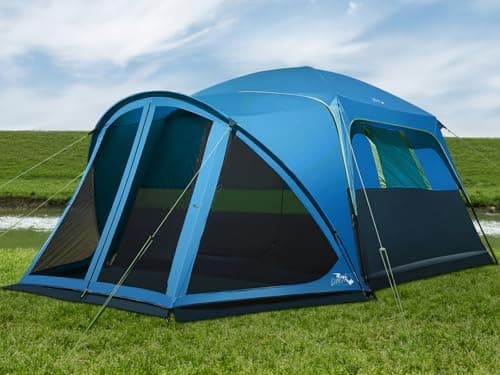 Tents for Camping 6/8/10 Person Camping Tent with Screen Porch, Weatherproof Large Cabin Tent with Rainfly and Carry Bag, Family…