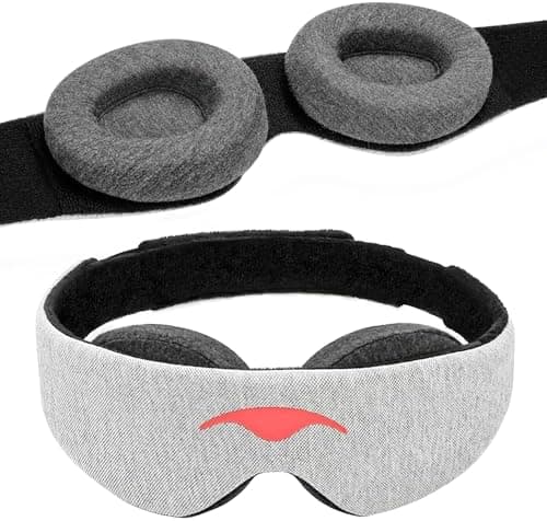 Manta Original Sleep Mask - Maximum Blackout Sleep Mask for Deep Sleep, Adjustable with Detachable Eye Cups…