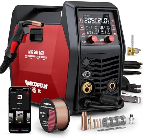 ARCCAPTAIN iControl MIG205 Pro MIG Welder 205A 120V 240V Gas…
