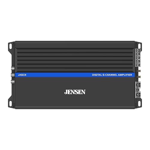 JENSEN JA-Series JA5CH High-Performance Class-D 5-Channel Car Audio Amplifier | 1,500 Watts Peak Power | Efficient Compact Design…