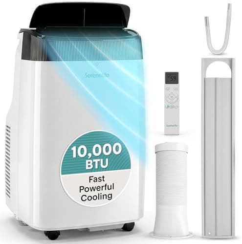 SereneLife Small Air Conditioner Portable 10,000 BTU with Built-in…