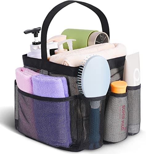EUDELE Mesh Shower Caddy Portable for College Dorm Room Essentials, Shower Caddy Dorm with 8-Pocket Large Capacity for Beach…