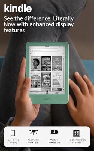 Amazon Kindle 16 GB (newest model) - Lightest and most compact Kindle, now with faster page turns, and higher…