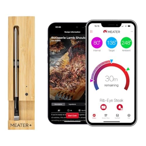 MEATER Plus: Smart Bluetooth Wireless Meat Thermometer Digital | BBQ, Grill, Oven, Smoker, Air Fryer, Kitchen | Perfect for…
