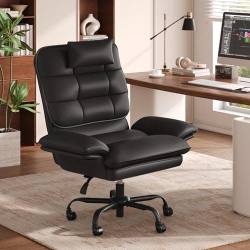 Bestier Cross Legged Office Chair Criss Cross Chair with Adjustable…