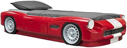 Step2 Roadster Toddler-to-Twin Bed, Crib to Twin Transition Race Car Bed, Adjustable, Ages 3+ Years Old, Easy Assembly, Red