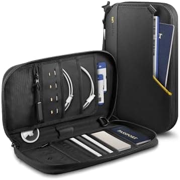 Spigen Life for Passport Card Cover Holder with RFID Blocking Technology Wallet Travel Documents Organizer Protector Accessories…