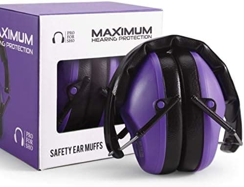Pro For Sho 34dB NRR Hearing Protection Ear Muffs – Highest NRR Compact Design Ear Protection for Loud Events & Sensory Use