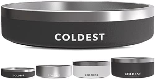 Coldest Dog Bowl - Anti Rust Metal, Non Slip, 3 Layers Insulated Stainless Steel Dog Bowls - Spill Proof & Heavy Duty - Water…