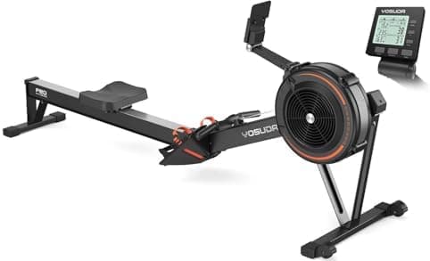 YOSUDA R2 Rowing Machine for Home, Professional Adjustable Air Resistance Rower Machines with Self-Powered Monitor, 53.7'' Row…