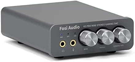 Fosi Audio K5 Pro Gaming DAC Headphone Amplifier Mini Hi-Fi Stereo…