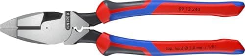 KNIPEX Tools 09 12 240 9.5-Inch Ultra-High Leverage Lineman's Pliers with Fish Tape Puller and Crimper
