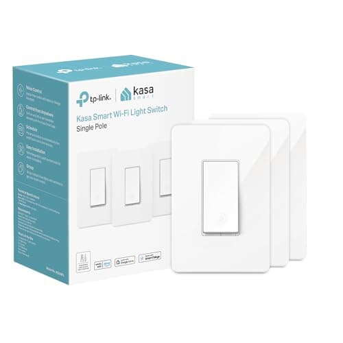 Kasa Smart Light Switch HS200P3, Single Pole, Needs Neutral Wire, 2.4GHz Wi-Fi Light Switch Compatible with Alexa and Google…