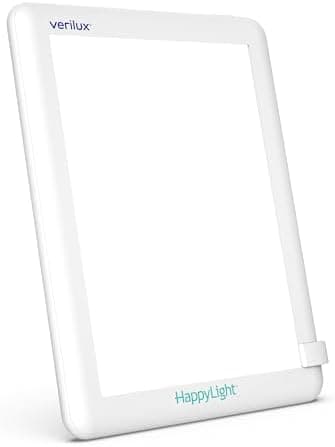 Verilux HappyLight Lucent - One-Touch Light Therapy Lamp with 10,000 Lux, UV-Free, LED Bright White Light &…