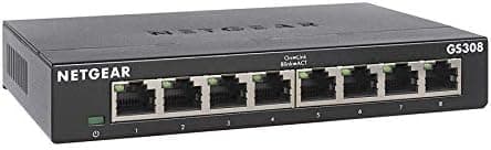 NETGEAR 8-Port Gigabit Ethernet Unmanaged Essentials Switch (GS308) - Home Network Hub, Office Ethernet…