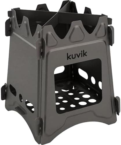 Kuvik Titanium Wood Stove - Ultralight and Compact Stove for Backpacking, Camping, and Survival