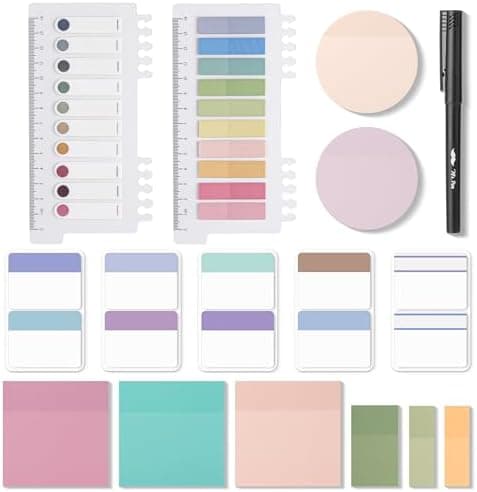 Mr. Pen- Transparent Sticky Notes Set, 1000 Sheets | Transparent Sticky Notes Tabs with Marker Pen for Bible Study, Office…