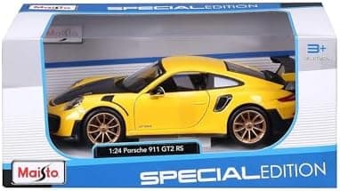 Maisto 1:24 Scale Special Edition 2018 Porsche 911 GT2 RS Diecast Vehicle - Yellow/Black