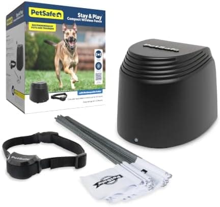 PetSafe Stay & Play Dog and Cat Wireless Fence – Above Ground Electric Pet Fence – from the Parent…