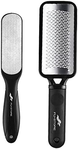Fu Store 2 Pack Foot Files Callus Remover Stainless Steel Foot Rasp and Dual Sided Feet File Professional Scrubber Pedicure Tools…
