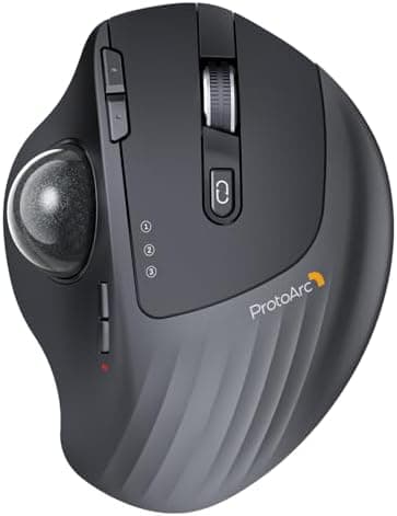 ProtoArc Wireless Trackball Mouse, EM01 NL Ergonomic Bluetooth…