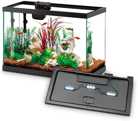 Aqueon Aquarium Starter Kit with Smart Clean Filtration and LED Lighting, Freshwater and Saltwater Fish…
