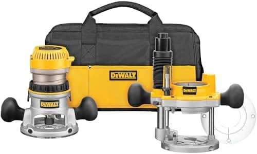 DEWALT Router, Fixed and Plunge Base Kit, Soft Start, 12-Amp, 24,000 RPM, Variable Speed Trigger, Corded…