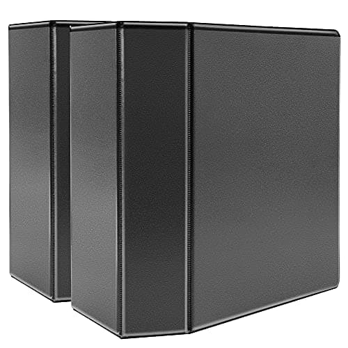 Amazon Basics 5 inch Heavy Duty D-Ring 3 Ring Binder, Customizable…