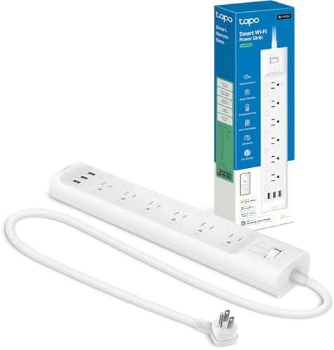 Tapo Smart Wi-Fi Power Strip - Matter Compatible, Energy Monitoring, Surge Protection, 6 Individually…