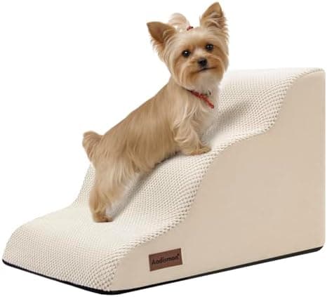 Aodisman Dog Stairs for Small Dogs,3 Step Dog Ramp for Couch and Bed,Pet Stairs with Non-Slip Bottom for Old Cats,Indoor Pet…