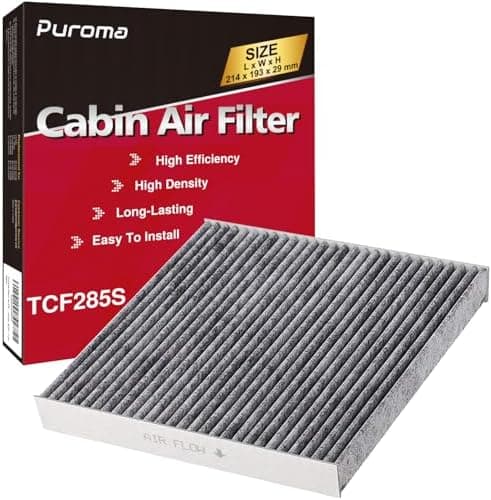 Puroma Cabin Air Filter with Activated Carbon, Compatible with CP285, CF10285, Toyota Camry, RAV4, Highlander, Corolla, Sienna…