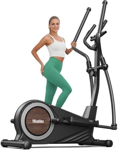 Niceday Elliptical Exercise Machine, Elliptical Machine for Home, Magnetic Elliptical Trainer with 15.5IN-19IN Stride, 16…