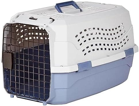 Amazon Basics Sturdy Portable 2-Door Top-Load Hard-Sided Pet Travel Carrier with Secure Ventilation, Handle, Front & Top Entry…