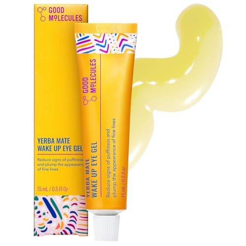 Good Molecules Yerba Mate Wake Up Eye Gel - Hydrating Under Eye Gel Cream with Hyaluronic Acid and Caffeine - Target Dark Circles…